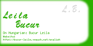leila bucur business card